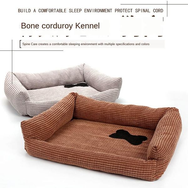 

kennels & pens pet supplies medium and small dog bone corduroy nest mat cat