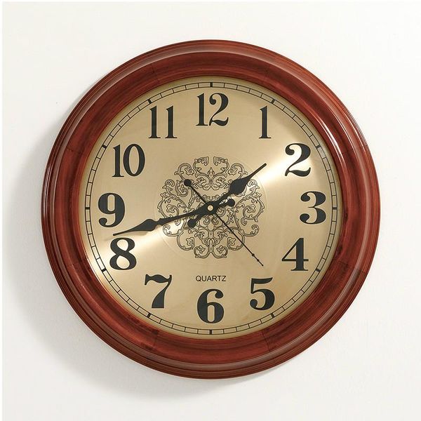 

atmospheric solid wood wall clock living room decor home european style undefined watch deluxe silent stereo clocks zegary
