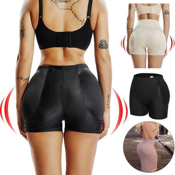 

women's shapers women padded buhip enhancer panties shaper female seamless body slimming shapewear plus size control -6xl, Black;white