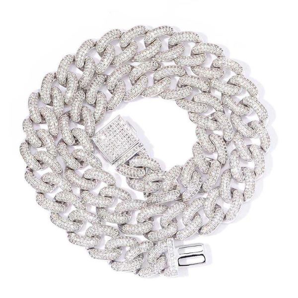 

hip hop cubic zirconia bling iced out round cuban chain necklace rose gold silver miami link for men rapper jewelry chains