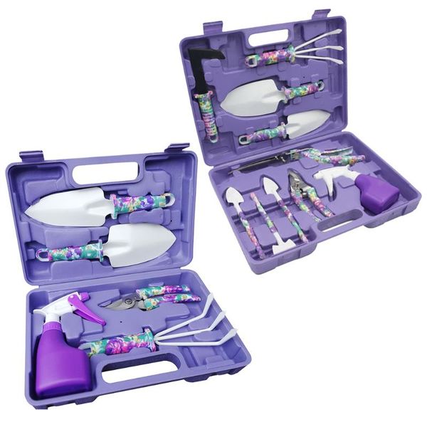 

5/10pcs garden tools kit gardening set pruner rake shovel grass hand tool with storage case for professional sets