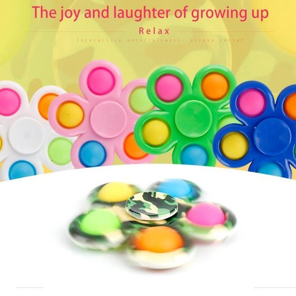 

intelligence toys colorful sensory fidget toys push bubble board games simple dimple fidgets plus 3 leaf 5 sides finger play game anti stres