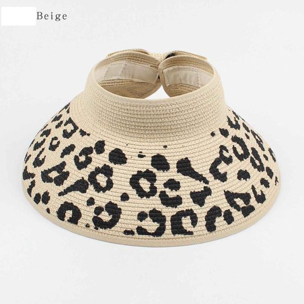 

wide brim hats sombreros de mujer sun 2021 summer leopard print empty hat foldable sunscreen for seaside vacation #t2, Blue;gray