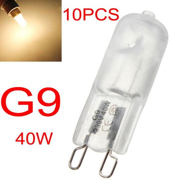 

bulbs g9 led 10pcs/lot warm white halogen light 230v-240v 40w frosted dimmable lighting lamp