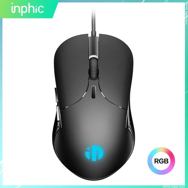 

mice inphic profession wired gaming mouse 6 buttons 4000 dpi led optical usb computer gamer game for pc laptop