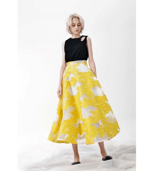 

skirts Lovely sell free ink mesh three-dimensional embroidered skirt, Black