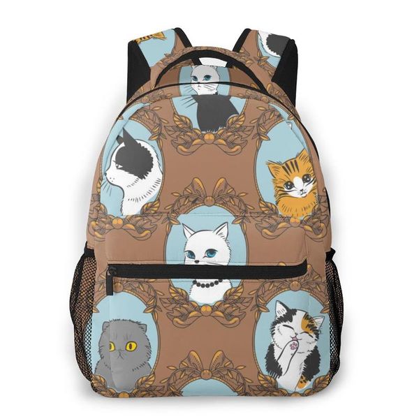 

backpack fashion 2021 funny retro cats