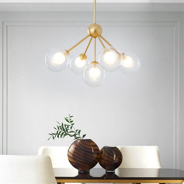 

ceiling lights nordic glass ball transparent lampshade dining room lighting el living bedroom luxury lamps