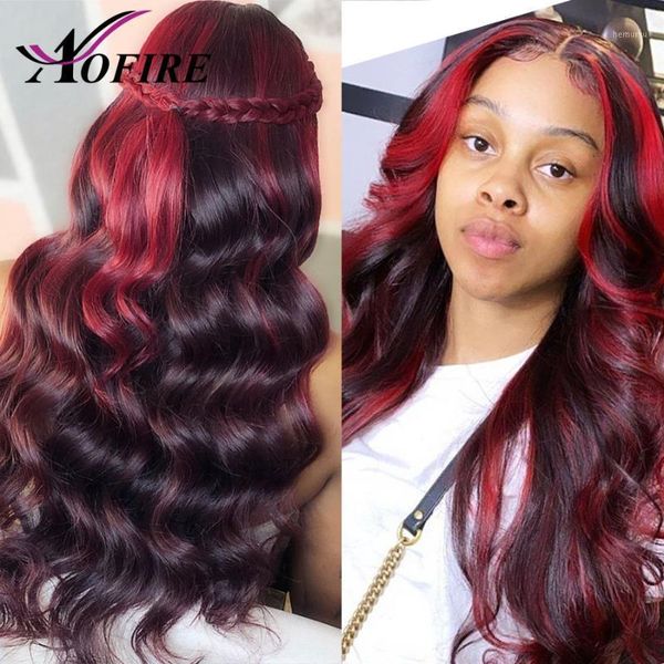

body wave lace front wig colored wigs highlight pre plucked remy brazilian hair for women human hair1, Black;brown