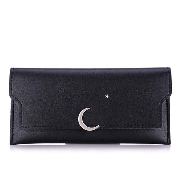 

wallets 2021 women faux leather clutch vintage moon-star, Red;black