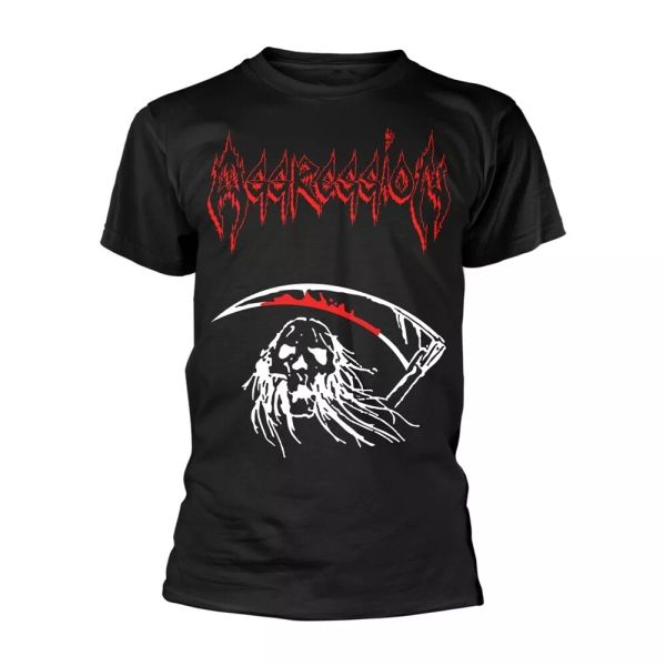 

aggression by the reaping hook licensed men t-shirt, White;black