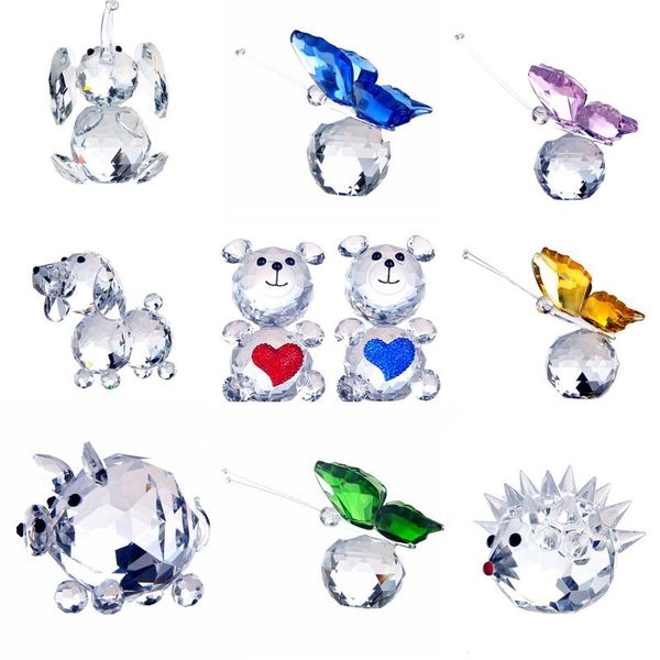 

decorative objects & figurines h&d 10 styles crystal animal souvenir collection cut glass ornament home wedding decor accessories christmas