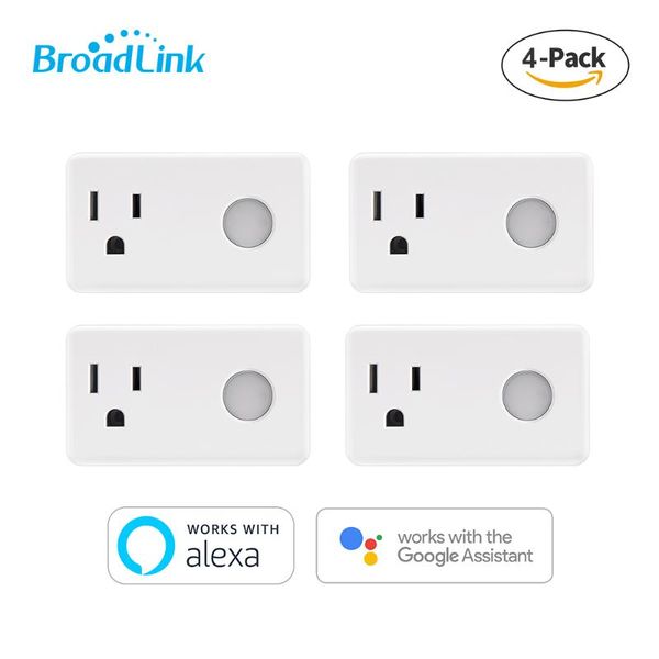 

smart power plugs 4 pack us broadlink sp3s metering socket outlet sp3 non wifi timer works with alexa and google assistant