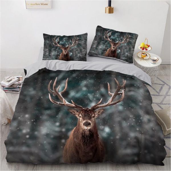 

bedding sets us  set flower birds deer duvet cover home textile comforter king