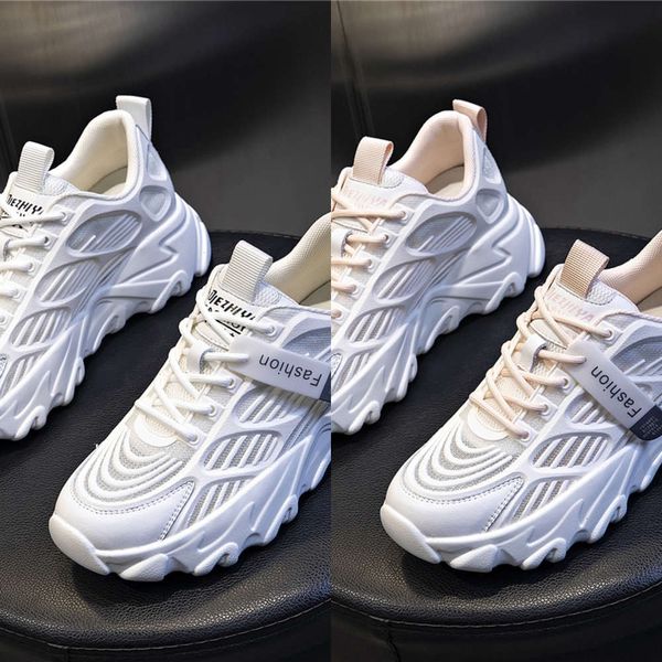 

casual shoes spring and summer 2021 new sports shoes women's leisure casual breathable father thick soled mcoi, Black