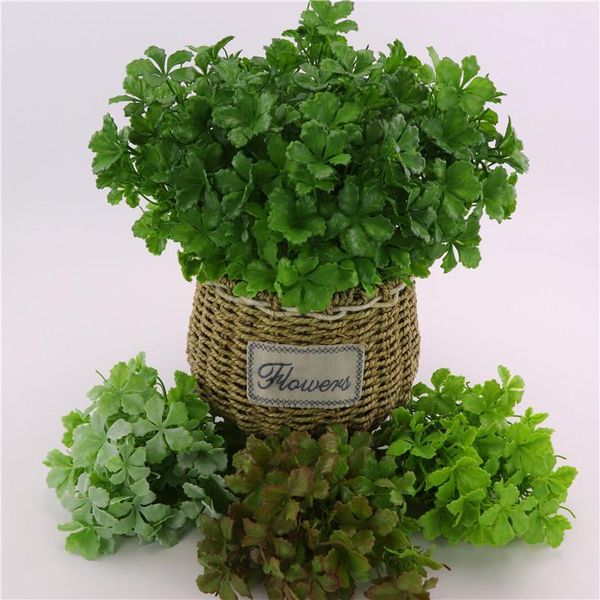 

artificial plants lucky grass five leaves clover fresh plastic flowers bouquet floral accessories home garden decor decorative & wreaths