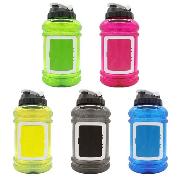 

2.2l large big bpa sport gym training drink water bottle cap kettle workout drop