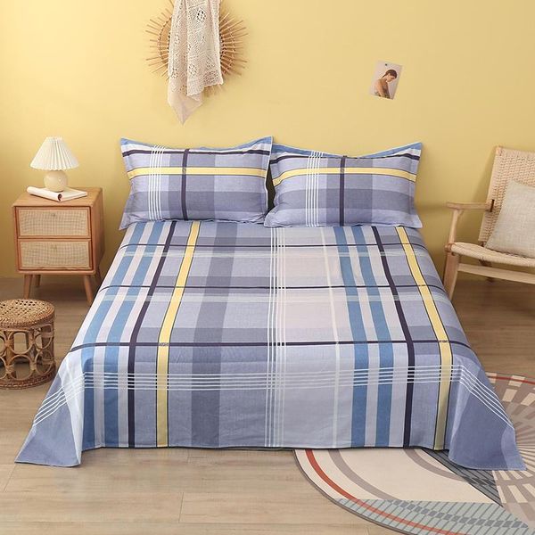 

sheets & sets 1pc bed linen 100% pure cotton for home twin/full/queen king lattice style flat sheet mattress cover