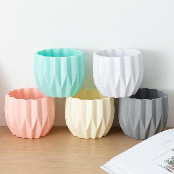 

planters & pots nordic ins striped plastic succulent flower pot creative imitation ceramics arrangement deskcrafts home decoration