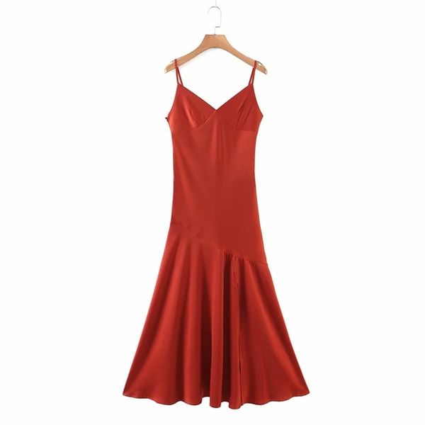 

puwd women v neck sling dress summer fashion ladies vintage elegant female solid color sardine fishtail 210522, Black;gray