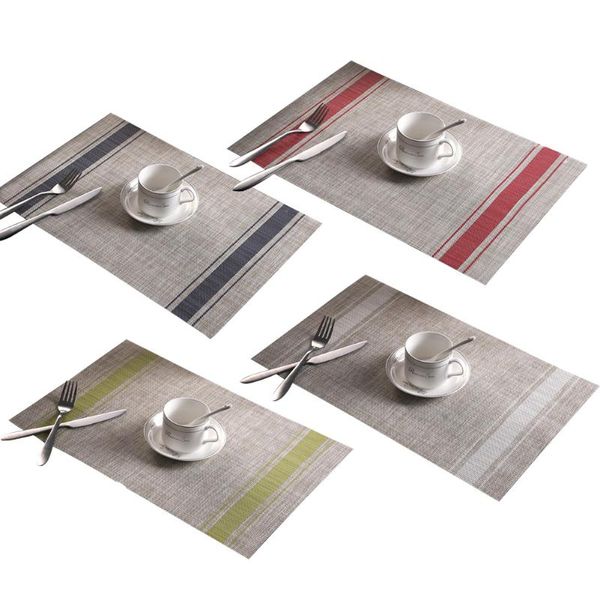 

dining table insulation pad pvc woven placemat mats washable non slip coffee stand place mat & pads