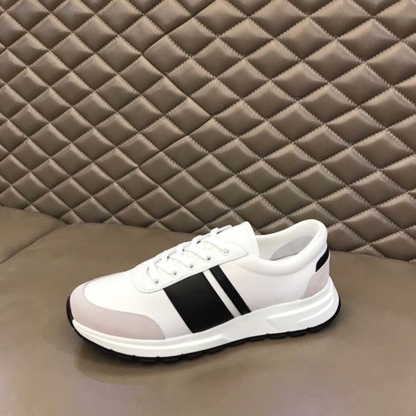 

designer trend fashion luxury casual men's shoes low-sneakers calfskin striped elements comfortable and generous, Black