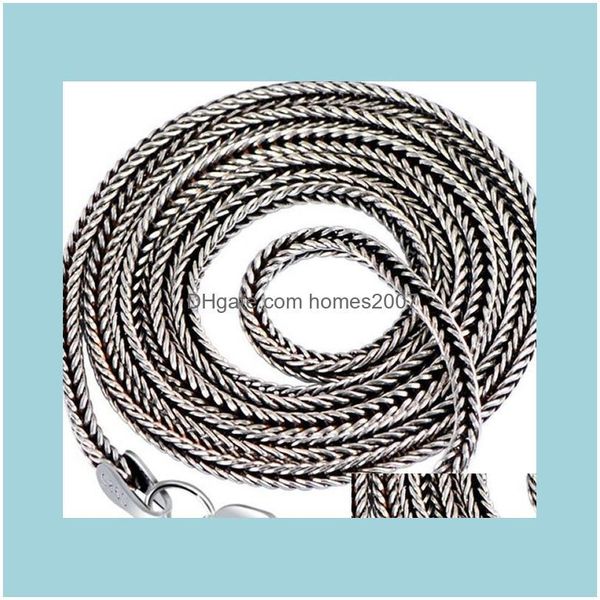 

necklaces & pendants jewelrypure s925 sier necklace chain women snake link stamp chains drop delivery 2021 9hztr, Silver