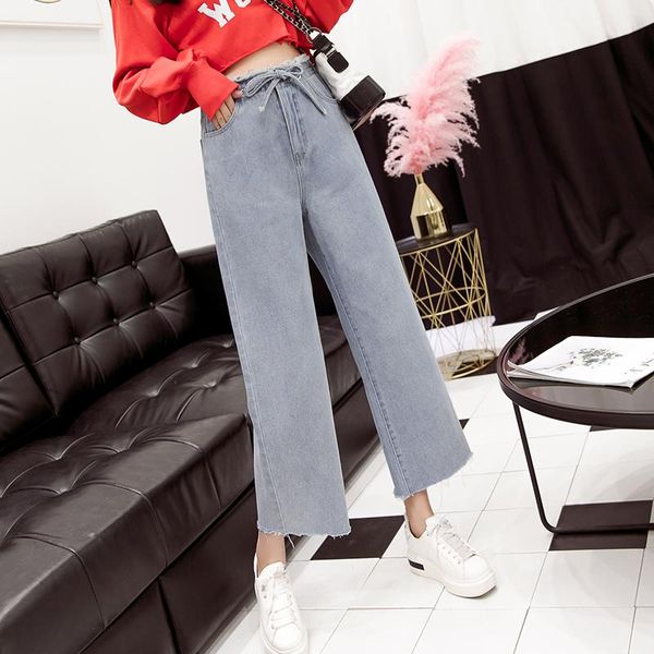 

women's jeans plus size summer 9/10 length hem denim capri pants high waist cropped straight for women s  l xl 2xl 3xl 4xl 5xl, Blue