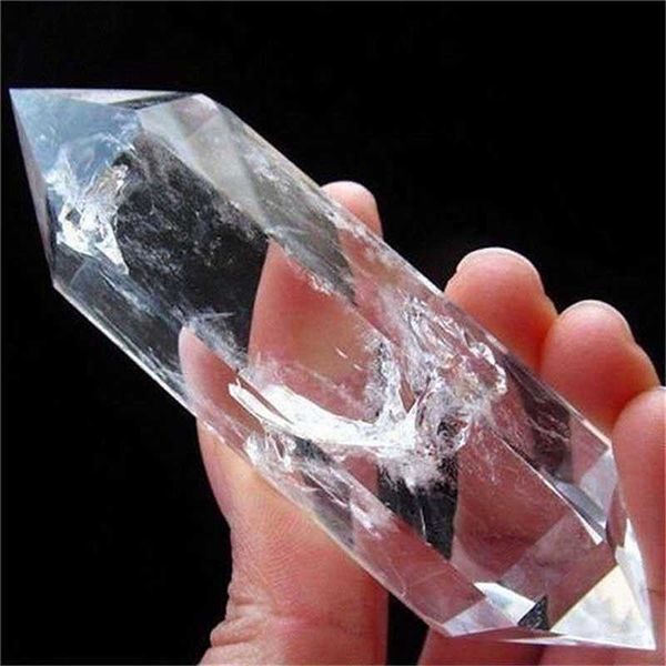 

natural clear quartz double point wand crystals healing stones for home decoration decorative objects & figurines