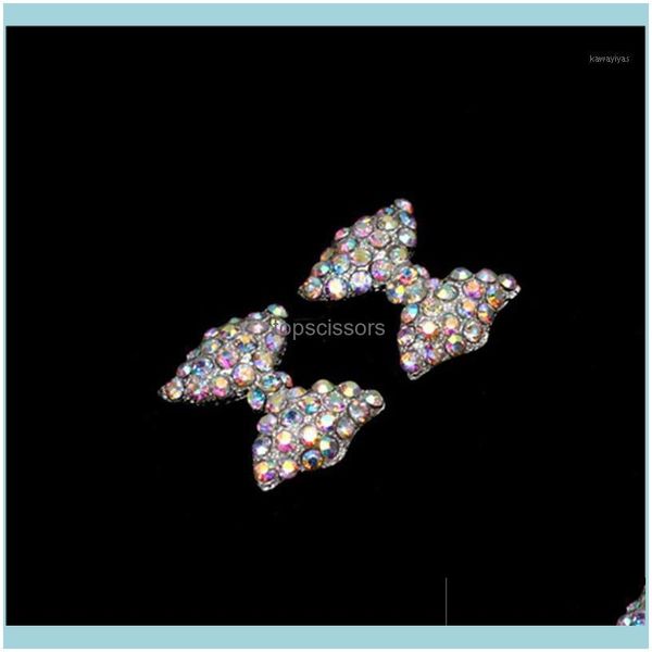 Salon Sağlığı Beautyarrivals 30pcs DIY 3D Alaşımlı Rhinestones Diamond Bow Tie Tırnak Süslemeleri Dilimler A Drop1 Drop Teslimat 2021 Yu8A3