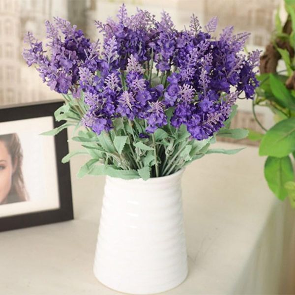 

decorative flowers & wreaths 10 head flower artificial silk lavender home wedding garden floral decor