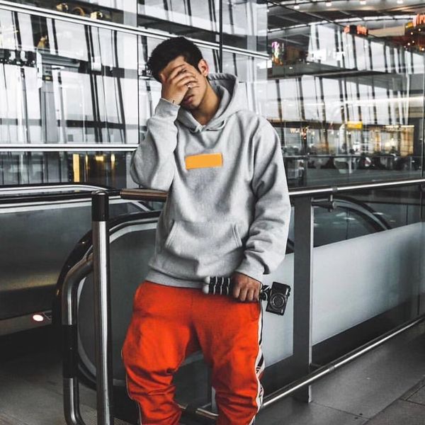 

new sale hoodies hip hop streetwear classic embroidery letter box marka fleece cotton hoodie couple hooded sweatshirts size s-xl, Black