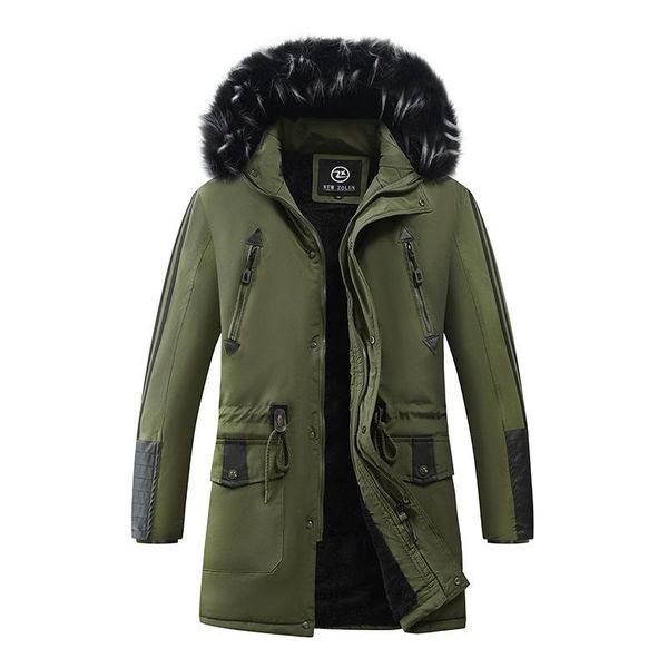 

men's jackets winter plush thickened cotton clothes hooded waist drawstring casual, Black;brown