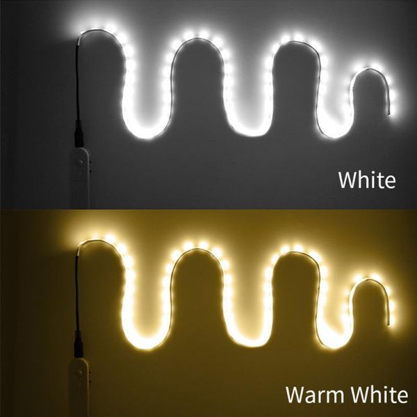 

strips led strip light indoor pir motion sensor detector flexible tape 5v waterproof lamp 1/2/3m 2835smd 4 battery power stripe