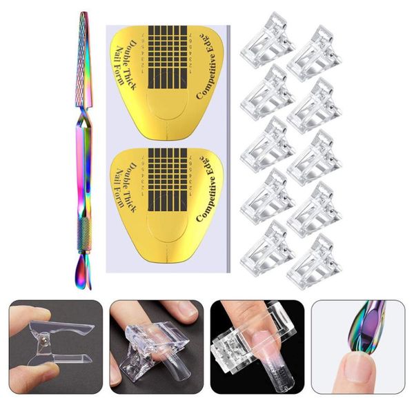 

nail art kits 1 set tools extended paper tray mold clips dual end pusher