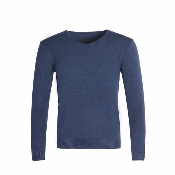 

men's sweaters 2021 100% cotton pullover v-neck sweater fashion solid color autumn slim men navy knitwear, White;black