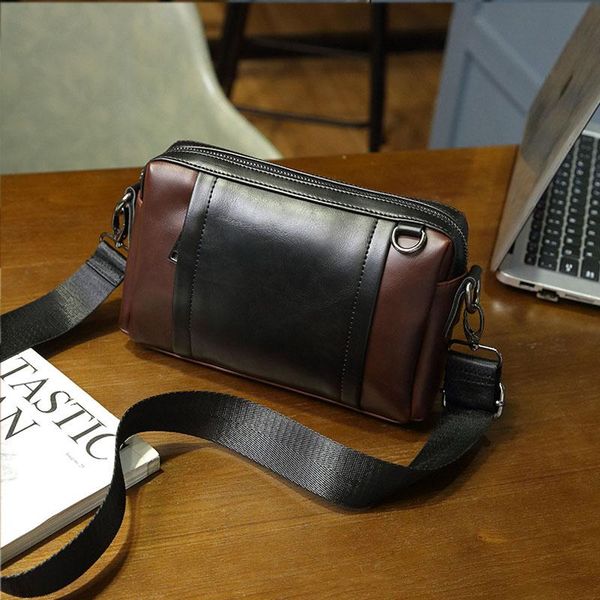 

wallets men 2021 carteira crazy horse large capacity leather clutch bag zipper male hand cartera hombre, Red;black