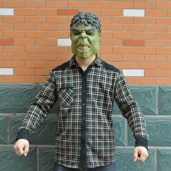 

party masks halloween wholesale latex helmet for cosplay invincible green mask