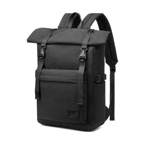 

minimalist style black backpack men anti theft