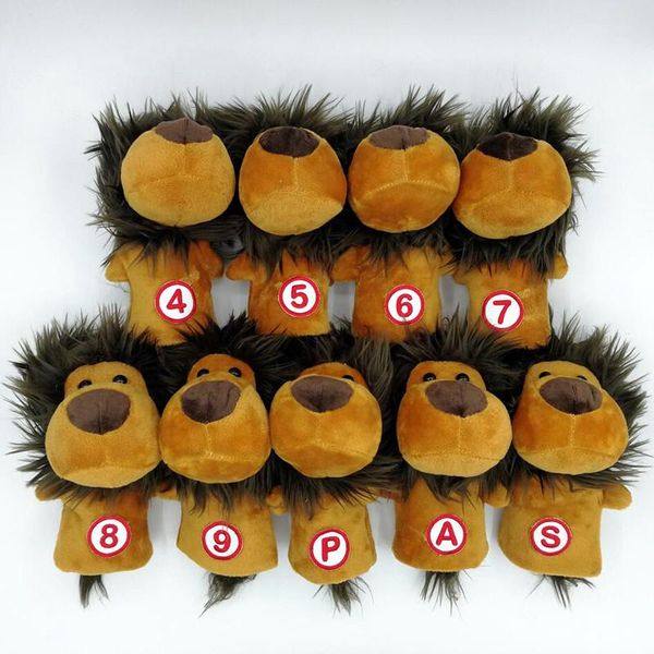 

lion iron wood headcover golf club animal irons covers plush material mascot novelty cute gift complete set of clubs
