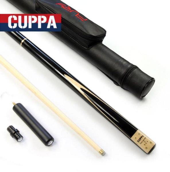 

cuppa 3/4 snooker stick cue case set 9.8mm tip maple/ash wood shaft options handmade professional billiard kit china cues
