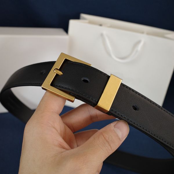 

belt for woman fashion gold needle buckle man womens belts genuine cowhide 2 color, Black;brown