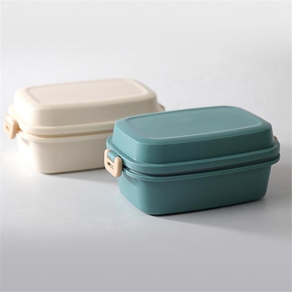 

dinnerware sets double buckle frosted lunch box with spoon fork storage container