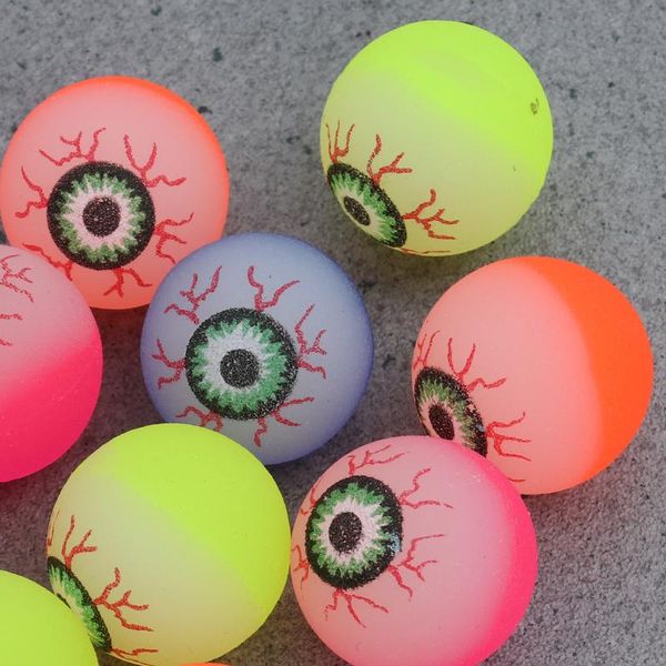 

party favor 30pcs 32mm bouncy balls scary eye supplies (random color)
