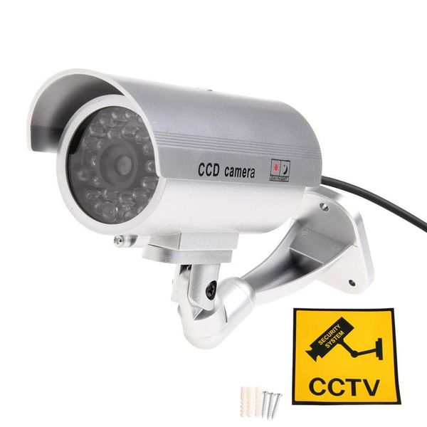 

outdoor indoor fake surveillance security dummy camera night cctv with led light r2jf webcams