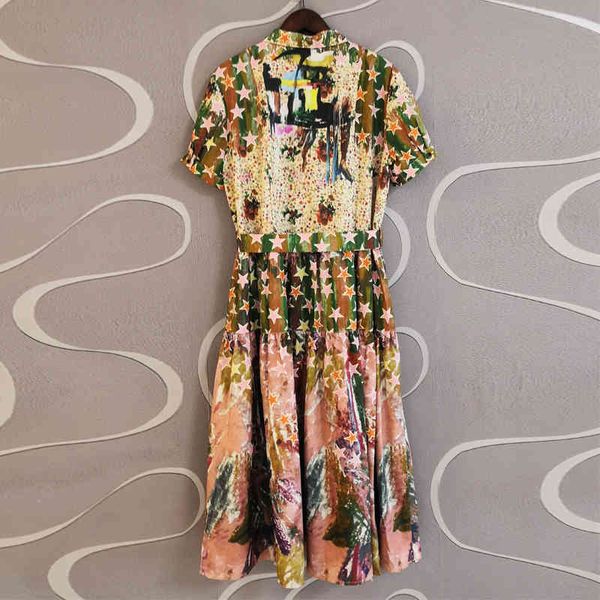 

dress seqinyy casual midi spring fashion design feminine star vintage flowers print the line, Black;gray