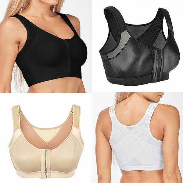 

yoga sport bra posture corrector lift up women cross back breathable underwear shockproof support fitness vest outfit