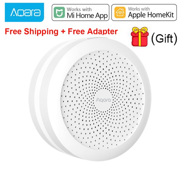 

original aqara smart m1s hub gateway wireless zigbee 3.0 wifi rgb led night light control with apple homekit mijia mi home app, Silver