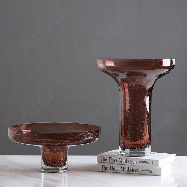 

vases european glass mouth restaurant deskwide flower vase el front desk gold powder modern dried flowers organizer