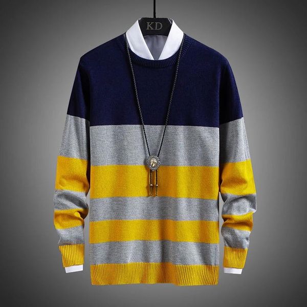 

striped sweaters men washed destroyed ripped sweater mens knit jumpers pullover women oversized harajuku men's, White;black
